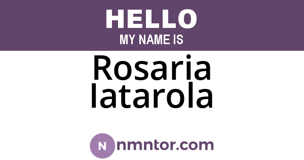 Rosaria Iatarola
