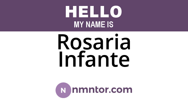 Rosaria Infante