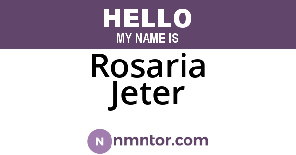 Rosaria Jeter