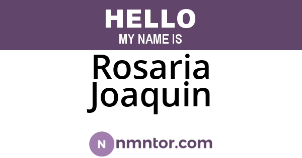 Rosaria Joaquin