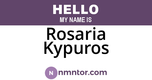 Rosaria Kypuros