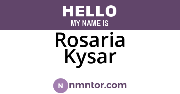 Rosaria Kysar