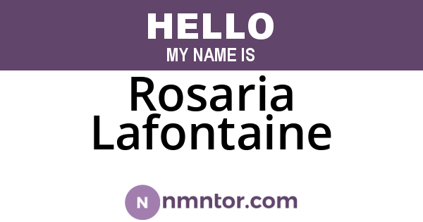 Rosaria Lafontaine