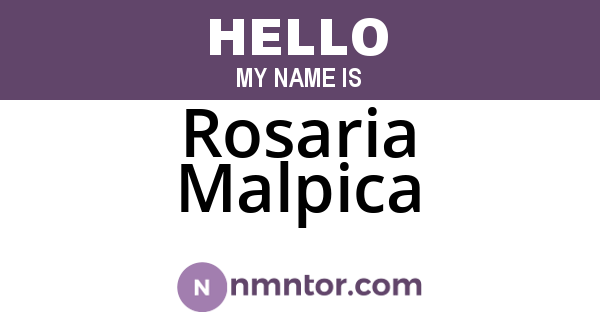 Rosaria Malpica