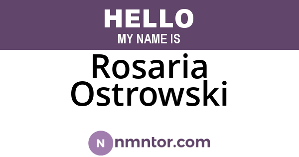 Rosaria Ostrowski