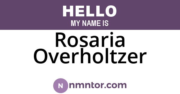 Rosaria Overholtzer