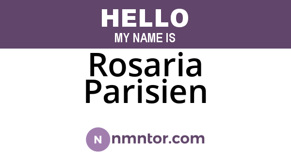 Rosaria Parisien