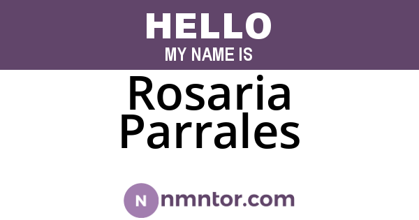 Rosaria Parrales