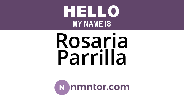 Rosaria Parrilla