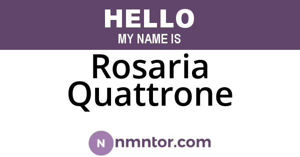 Rosaria Quattrone