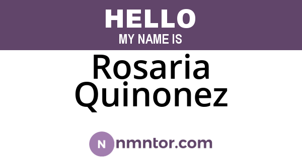 Rosaria Quinonez