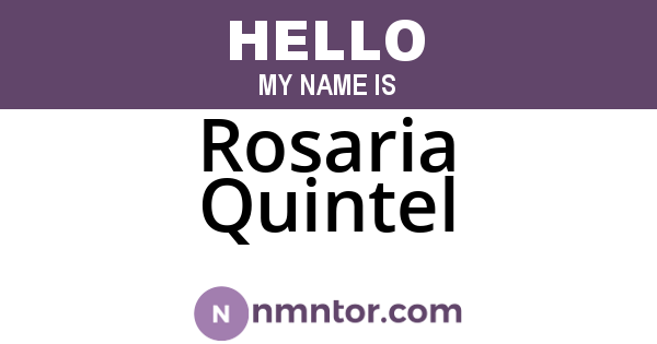 Rosaria Quintel