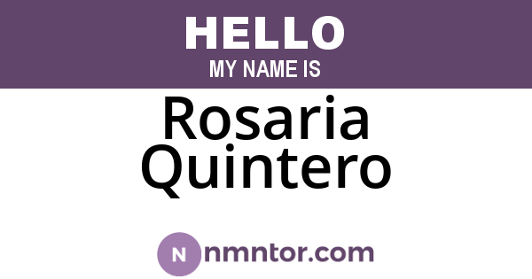 Rosaria Quintero