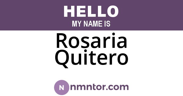 Rosaria Quitero