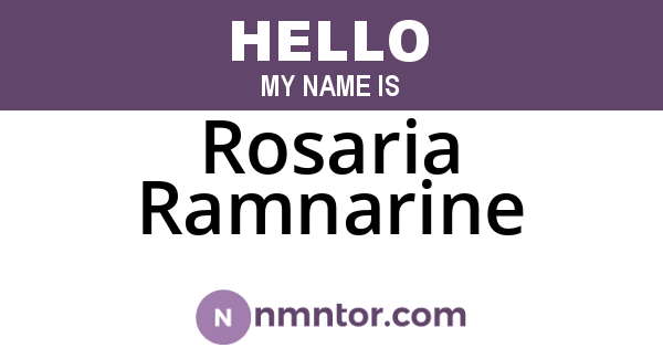 Rosaria Ramnarine