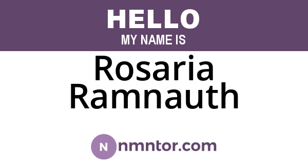 Rosaria Ramnauth