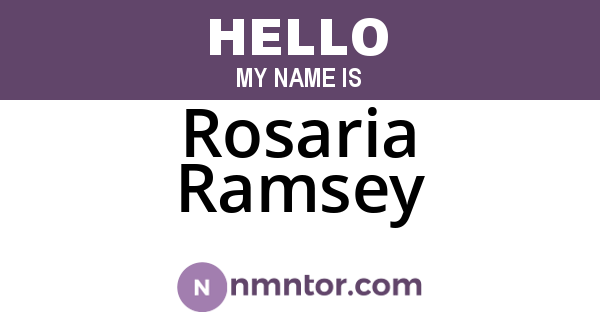 Rosaria Ramsey