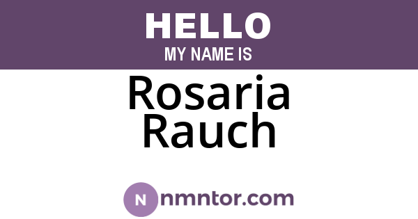 Rosaria Rauch