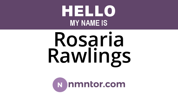 Rosaria Rawlings