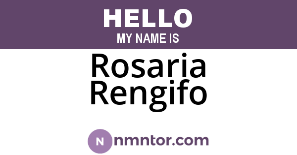 Rosaria Rengifo