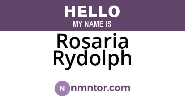 Rosaria Rydolph