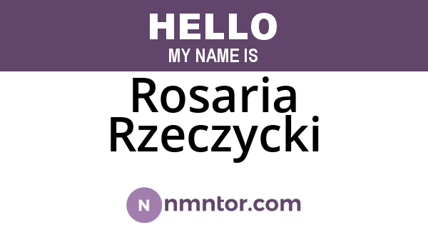 Rosaria Rzeczycki