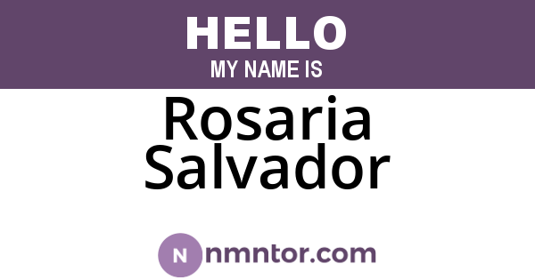 Rosaria Salvador