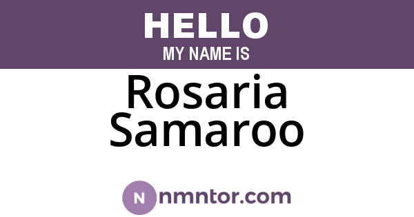 Rosaria Samaroo