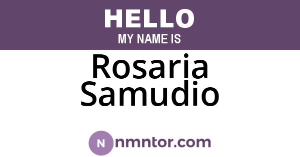 Rosaria Samudio