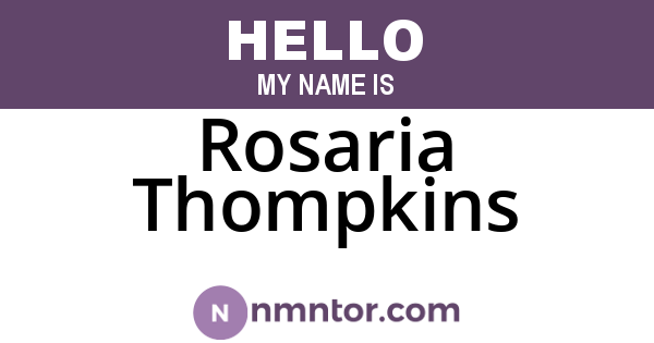 Rosaria Thompkins