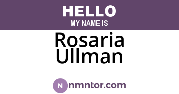 Rosaria Ullman