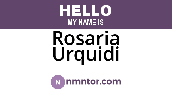 Rosaria Urquidi