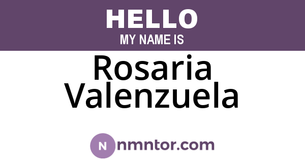 Rosaria Valenzuela