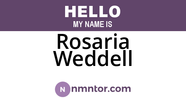 Rosaria Weddell