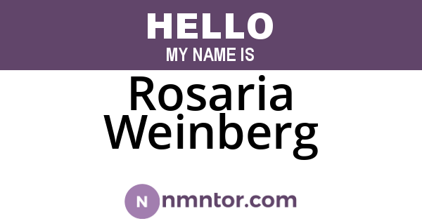 Rosaria Weinberg