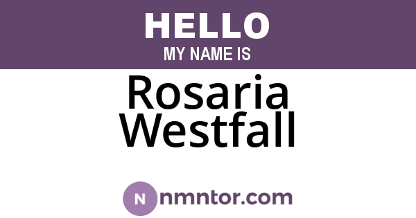 Rosaria Westfall