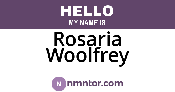 Rosaria Woolfrey