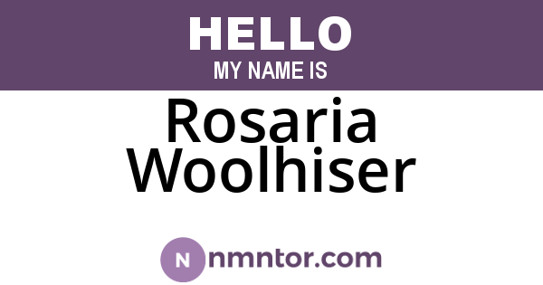 Rosaria Woolhiser