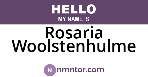 Rosaria Woolstenhulme