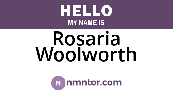 Rosaria Woolworth