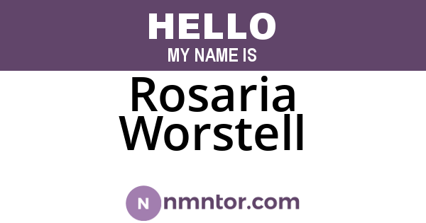 Rosaria Worstell