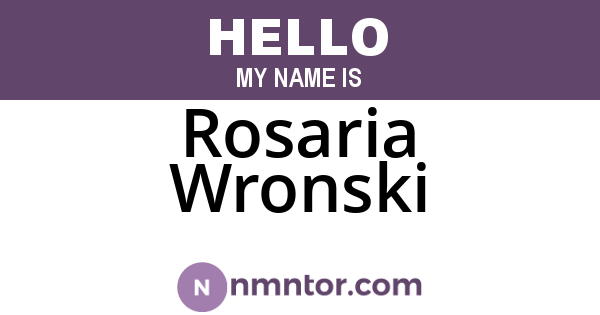 Rosaria Wronski