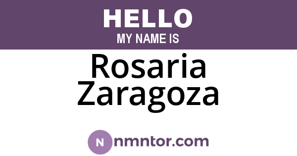 Rosaria Zaragoza