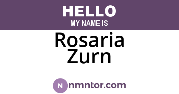 Rosaria Zurn