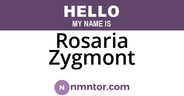 Rosaria Zygmont