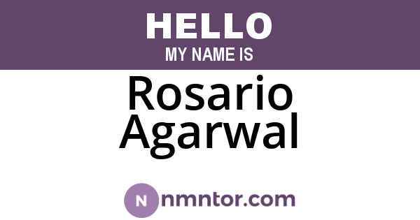 Rosario Agarwal