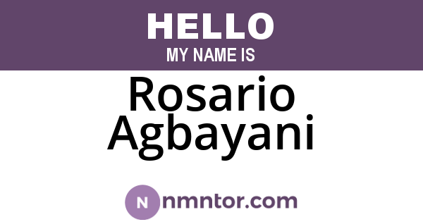 Rosario Agbayani