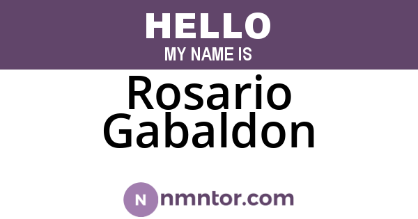 Rosario Gabaldon