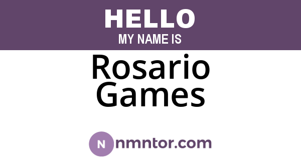 Rosario Games