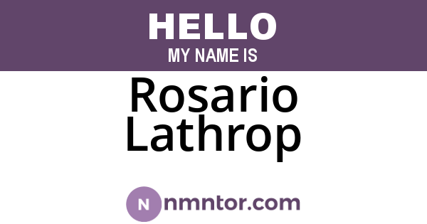 Rosario Lathrop
